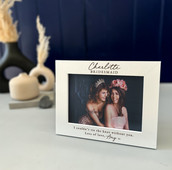 Personalizēts foto rāmis, līgavas māsas pateicības dāvana, pielāgots attēlu rāmis Līgavas māsas piedāvājuma dāvanas, kāzu dāvana