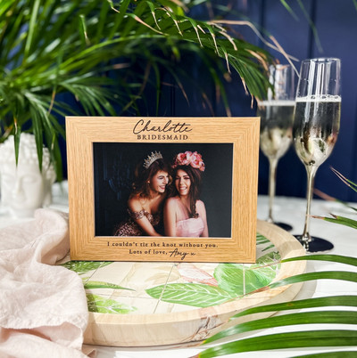 Personalizēts foto rāmis, līgavas māsas pateicības dāvana, pielāgots attēlu rāmis Līgavas māsas piedāvājuma dāvanas, kāzu dāvana