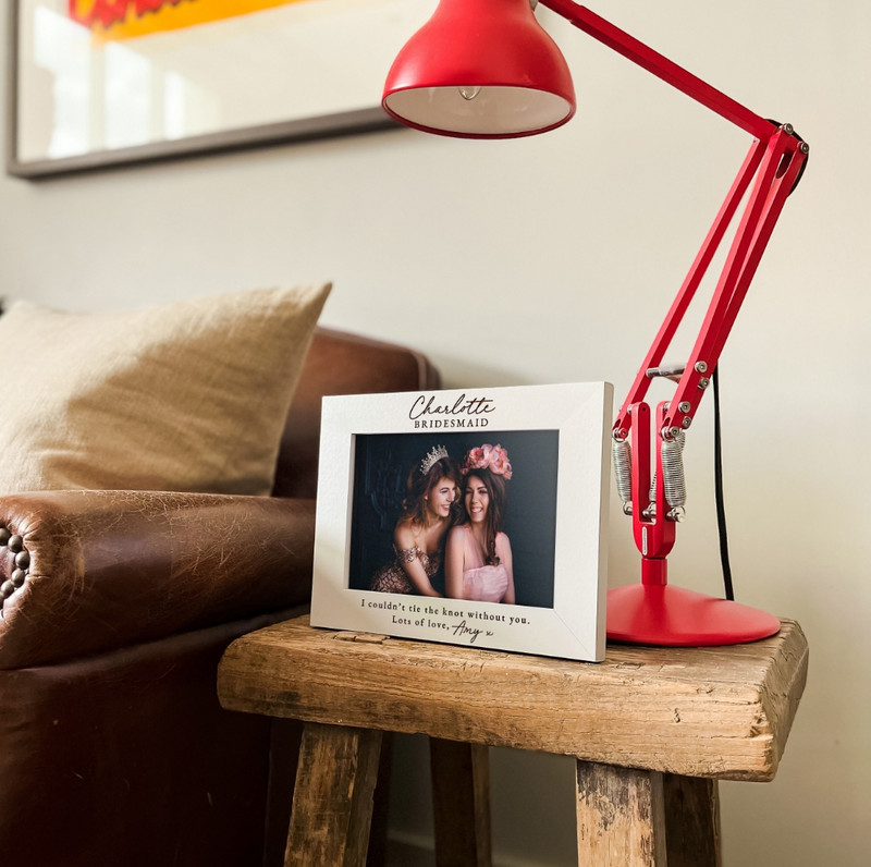 Personalizēts foto rāmis, līgavas māsas pateicības dāvana, pielāgots attēlu rāmis Līgavas māsas piedāvājuma dāvanas, kāzu dāvana