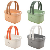 Plastmasas uzglabāšanas organizators vannas istabas virtuves šampūnam ķermeņa vannas notekas grozam