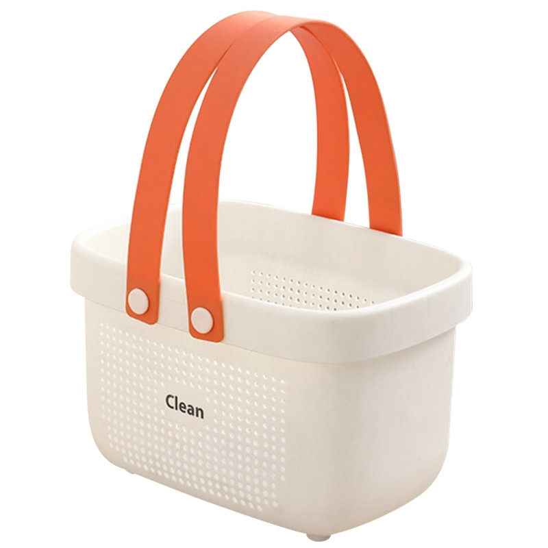 Plastmasas uzglabāšanas organizators vannas istabas virtuves šampūnam ķermeņa vannas notekas grozam