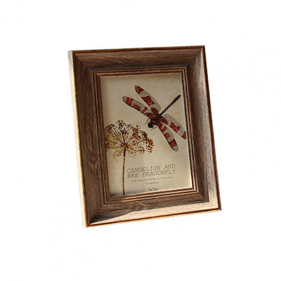 Pievilcīgs foto rāmis rūdīta stikla foto statīvs Retro stila lauku māja zemniecisks vintage sienas piekarināms dekoratīvs foto rāmis