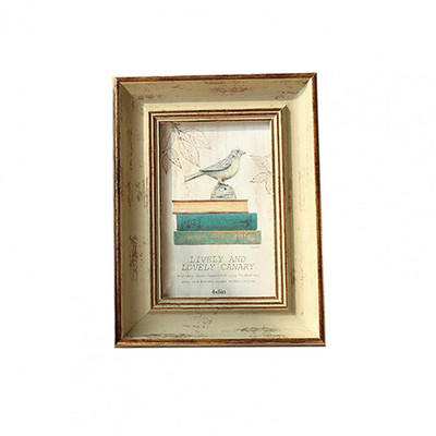 Pievilcīgs foto rāmis rūdīta stikla foto statīvs Retro stila lauku māja zemniecisks vintage sienas piekarināms dekoratīvs foto rāmis