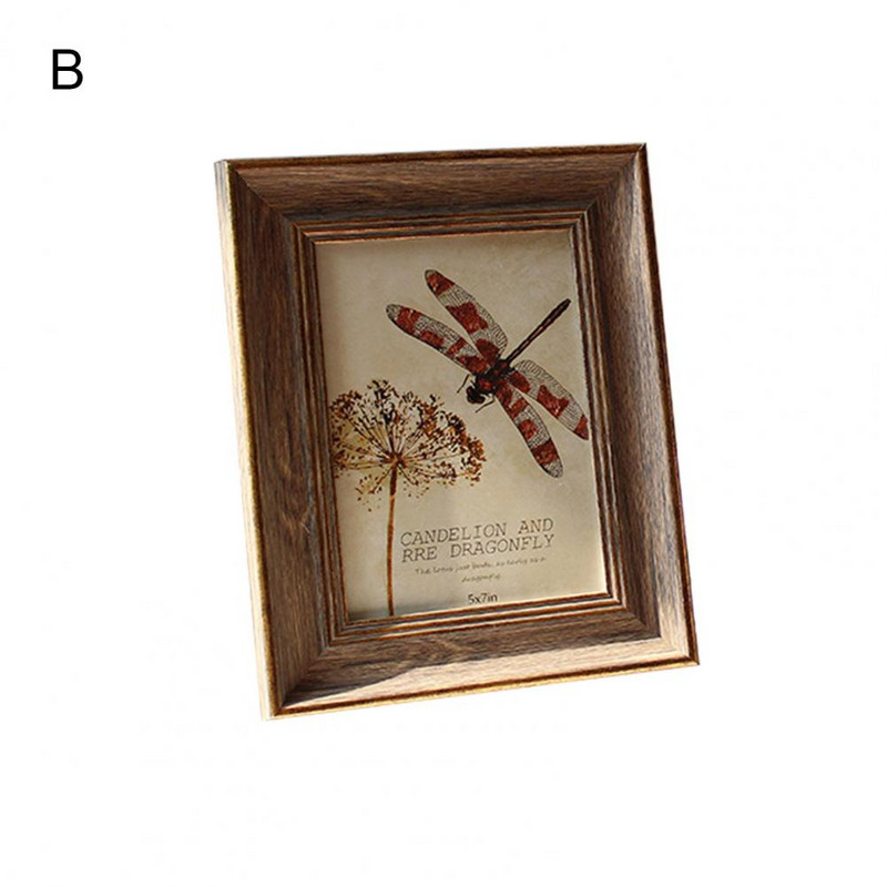 Pievilcīgs foto rāmis rūdīta stikla foto statīvs Retro stila lauku māja zemniecisks vintage sienas piekarināms dekoratīvs foto rāmis