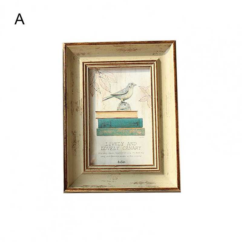 Pievilcīgs foto rāmis rūdīta stikla foto statīvs Retro stila lauku māja zemniecisks vintage sienas piekarināms dekoratīvs foto rāmis