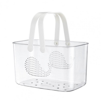 Šampūns Vannas istabas plaukts Vannas istabas glabāšanas grozs Dobi caurumi Drenāža Caurspīdīga piekārta Uzglabāšana Ietaupiet vietu Dziļa mājsaimniecība St