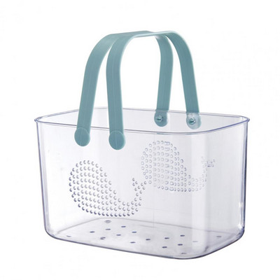 Šampūns Vannas istabas plaukts Vannas istabas glabāšanas grozs Dobi caurumi Drenāža Caurspīdīga piekārta Uzglabāšana Ietaupiet vietu Dziļa mājsaimniecība St