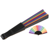 Varavīksnes saliekamās vēdekļdejas Ķīniešu salokāmie vēdekļi Pride Aksesuāri Radoši roku turami Izsmalcinātas dejas