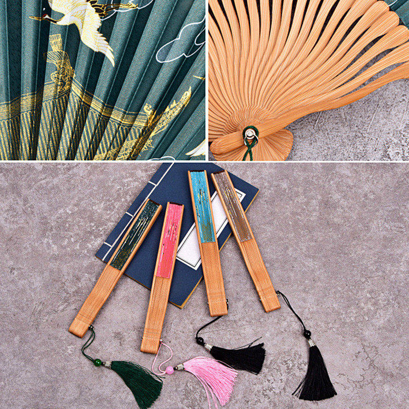 Rokā turama ventilatora celtņa apdruka ar pušķiem ķīniešu stila vintage rokas ventilatora saliekamie vēdekļi Deju kāzu ballīšu gleznošana Mājas dekors