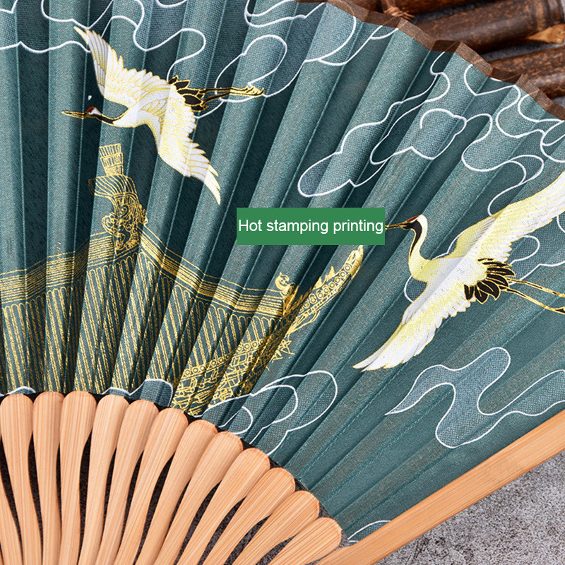 Rokā turama ventilatora celtņa apdruka ar pušķiem ķīniešu stila vintage rokas ventilatora saliekamie vēdekļi Deju kāzu ballīšu gleznošana Mājas dekors