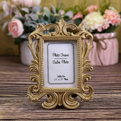 Retro aranygyanta mini fotókeret díszek Vintage kis ékszerek elhelyezési keret ékszer kijelző kellékek otthoni dekoráció
