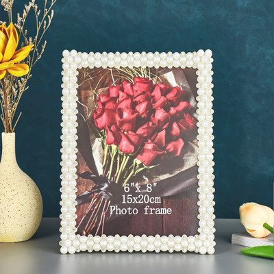 Japāņu stila pērļu dimanta foto rāmis apaļš taisnstūra kāzu rāmis bērnu dzimšanas dienas foto rāmis mājas dekorēšanas rotājumi