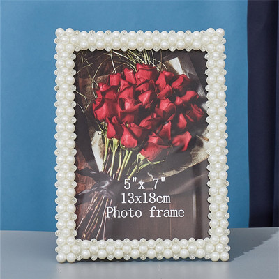 Japāņu stila pērļu dimanta foto rāmis apaļš taisnstūra kāzu rāmis bērnu dzimšanas dienas foto rāmis mājas dekorēšanas rotājumi