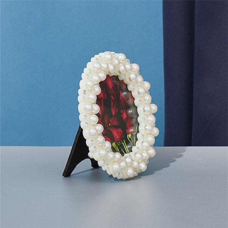 Japāņu stila pērļu dimanta foto rāmis apaļš taisnstūra kāzu rāmis bērnu dzimšanas dienas foto rāmis mājas dekorēšanas rotājumi