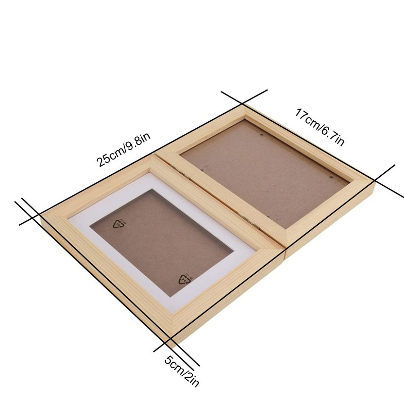 Κορνίζες Ξύλινη κορνίζα Πήλινο κιτ αποτύπωσης Ξύλινη κορνίζα φωτογραφιών Πήλινη φόρμα για στάμπα πόδι Δώρα αναμνηστικών σκύλων