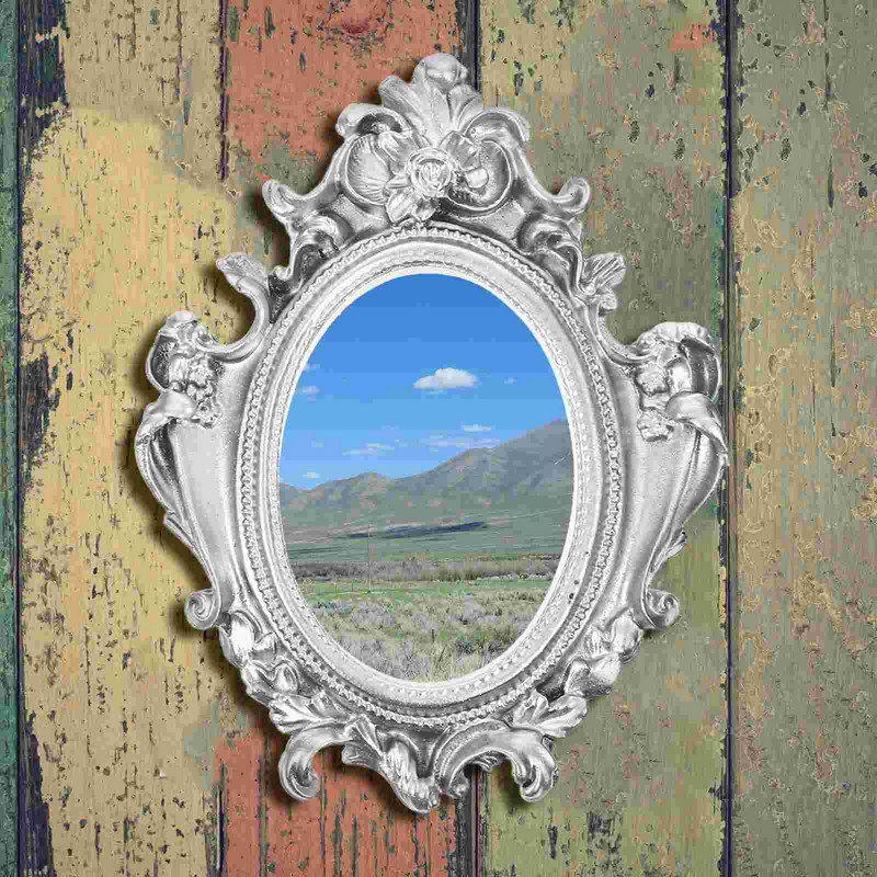 Rāmis Attēlu rāmji Fotoattēlu sveķu Mini displejs Zelta vintage rotaslietas Fotogrāfija Gothic Style Retro piekarināma pie sienas Galdvirsma oval