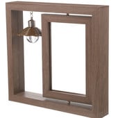 Rāmis Attēlu Foto rāmji Divpusēji koka sānu vējdzirnavas, rotējošas sānu saimniecības zemniecisks galda virsma, vertikāli piekārti