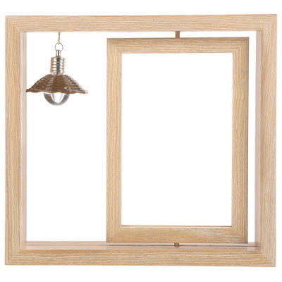 Rāmis Attēlu Foto rāmji Divpusēji koka sānu vējdzirnavas, rotējošas sānu saimniecības zemniecisks galda virsma, vertikāli piekārti