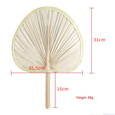 1 vnt. rankų darbo ventiliatorius, rankinis palmių lapų ventiliatorius, šaunus kūdikių uodų atbaidymo ventiliatorius vasaros vadovas šiaudinis rankinis ventiliatorius palmių lapelis