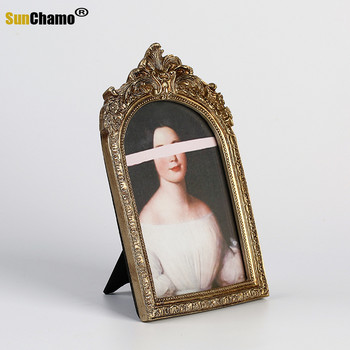 Europe Vintage σκαλιστή ρητίνη Κορνίζα φωτογραφιών Old French Door Shap 8x10 Κορνίζες Σκιά Κουτί φωτογραφιών Κορνίζα Δώρο Γάμου γενεθλίων