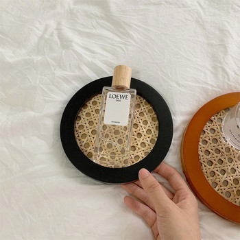 Nordic Rattan Jewelry Aromatherapy Διάφορος δίσκος αποθήκευσης Πλαστικό στολίδια αρωμάτων οικιακής χρήσης Πιάτο οργάνωσης Creative Photo Prop