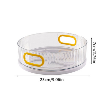 1 τεμ. Περιστρεφόμενος δίσκος αποθήκευσης 360 για μπαχαρικά κουζίνας Δίσκος ποτών μπαχαρικών Διαφανές πικάπ Καλλυντικό ράφι οργάνωσης