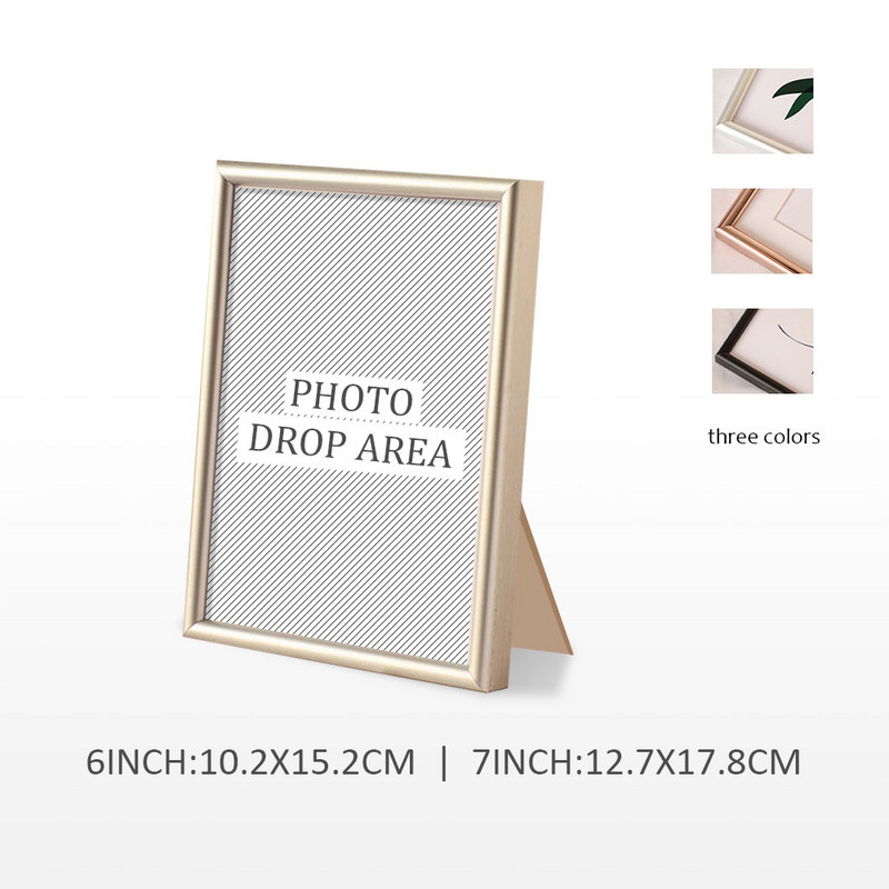 6/7 collu foto rāmji alumīnija sakausējuma taisnstūra rāmji attēliem vienkārši šauri sānu rāmji attēliem mājas dekorēšanai