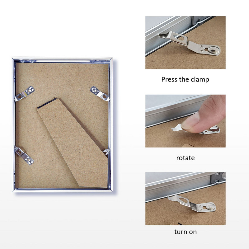 6/7 collu foto rāmji alumīnija sakausējuma taisnstūra rāmji attēliem vienkārši šauri sānu rāmji attēliem mājas dekorēšanai