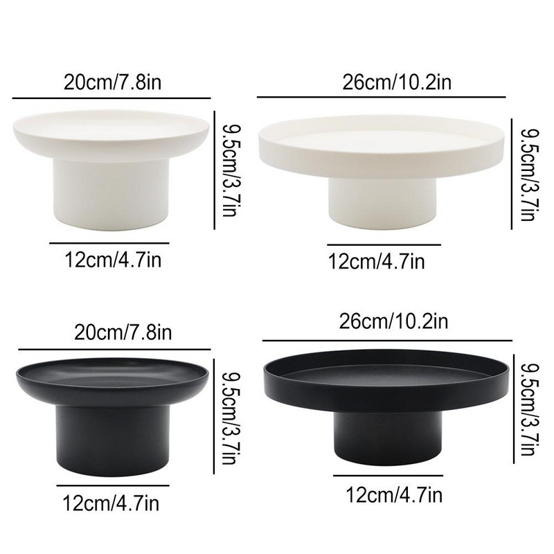 Šiaurės šalių plastikas, akrilas, apvalus laikymo padėklas, apvalus stovas, dėklas pyragas desertas, vaisiai duona, riešutai, keksiukų laikiklis darbastalio dekoras