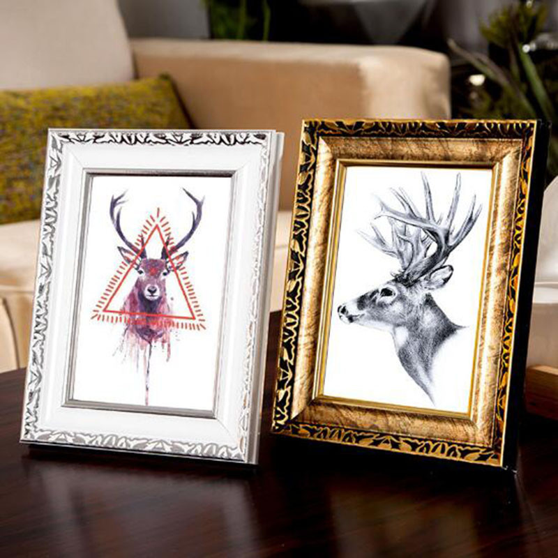 Eiropas stila dekoratīvās gleznošanas rāmis foto rāmis Retro rāmji mājas dekorēšanai rakstāmgalda noformējuma dāvana 6/7/8 collas/10 collas/A4