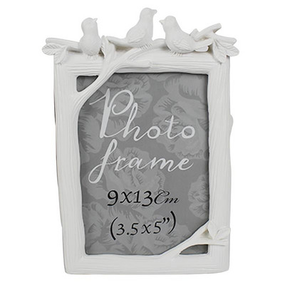 5-tolline Creative Art valge puidutera vaiguga pildiraam Three Bird Table fotoraam kodukunsti kaunistamiseks