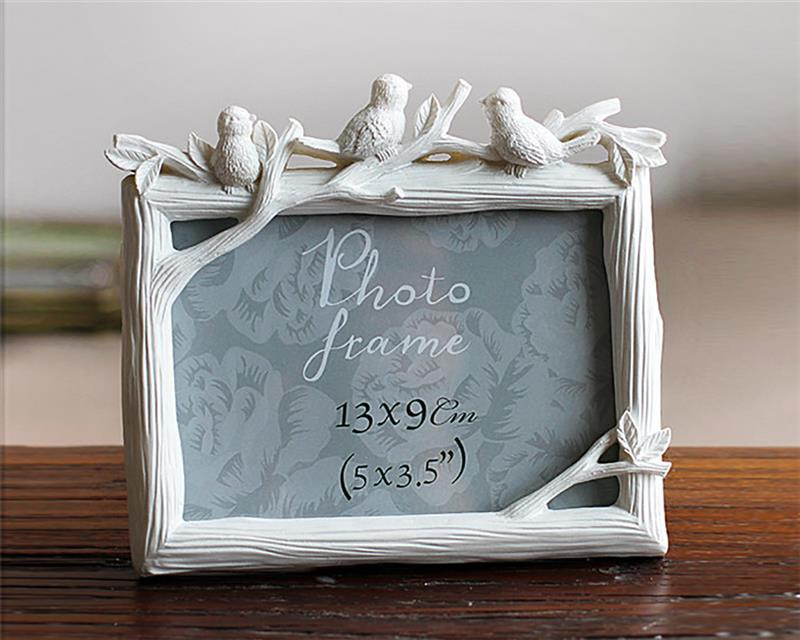 5-tolline Creative Art valge puidutera vaiguga pildiraam Three Bird Table fotoraam kodukunsti kaunistamiseks