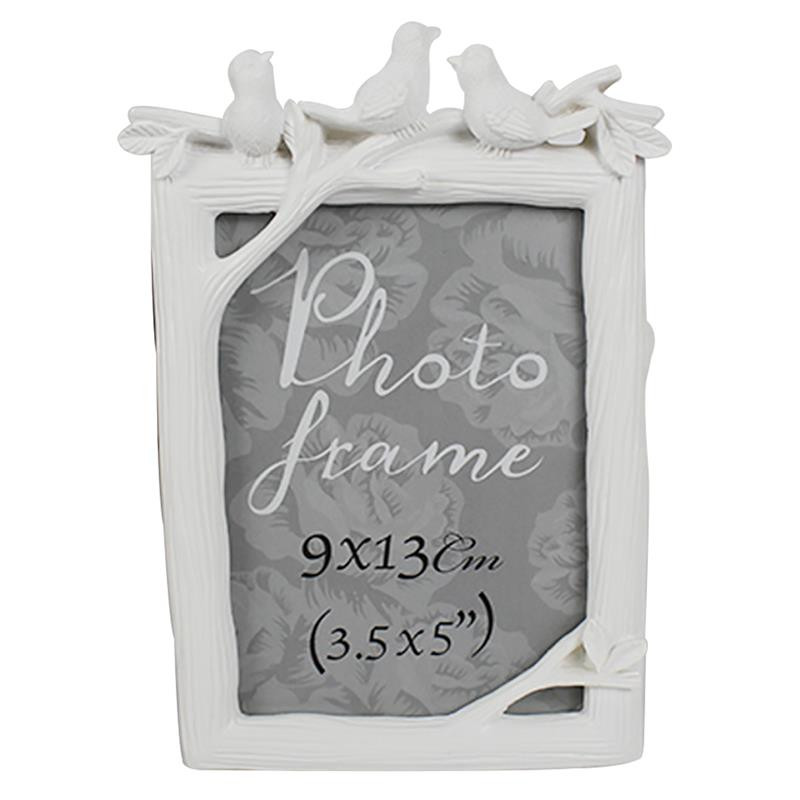 5-tolline Creative Art valge puidutera vaiguga pildiraam Three Bird Table fotoraam kodukunsti kaunistamiseks