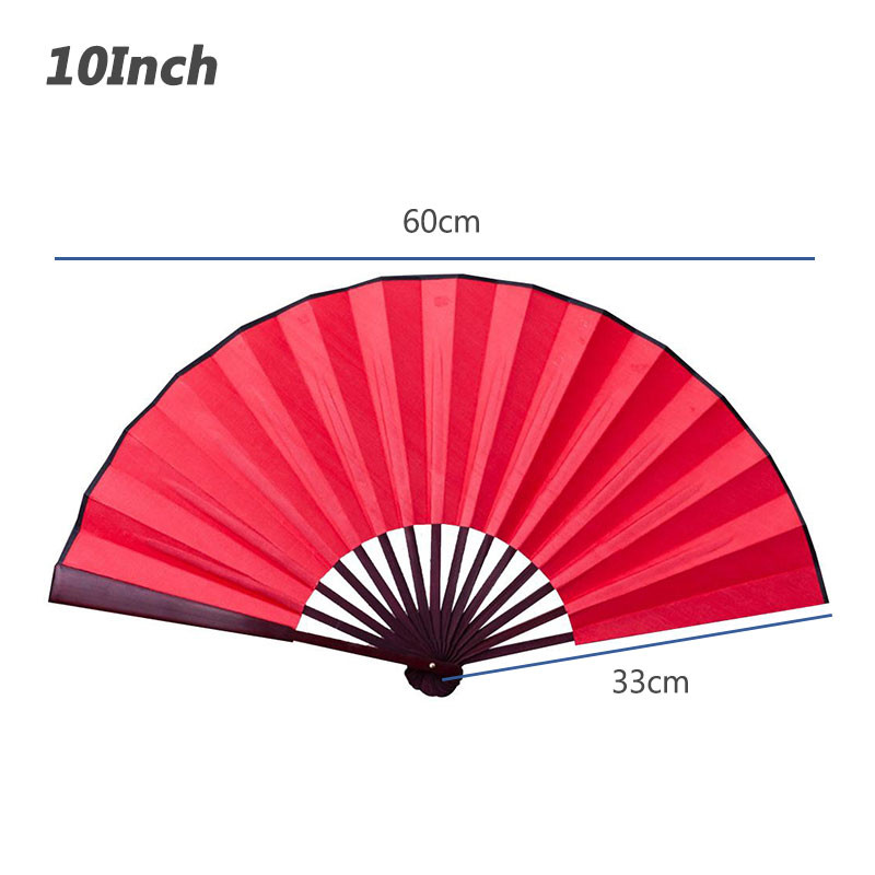 10 colių šilkinio audinio tuščia kiniška sulankstoma vėduoklė medinė bambuko senovinė rankinė ventiliatorius, skirtas kaligrafijos tapybai namų dekoravimui