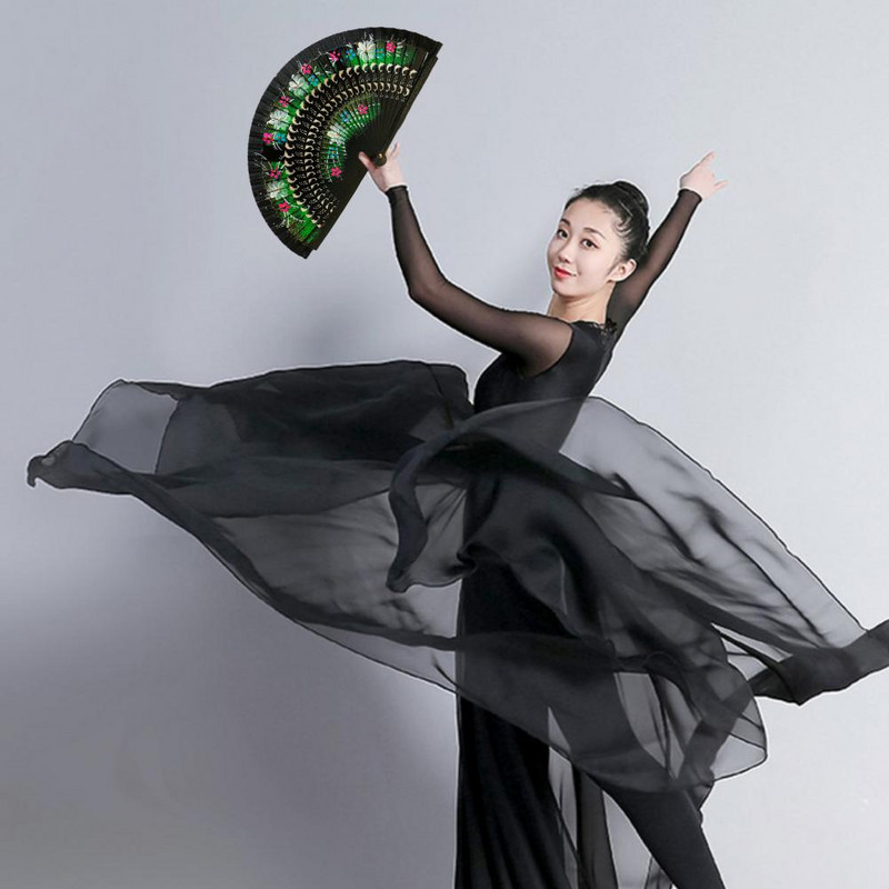 Ispaniškas dvipusis dažytas gryno medžio sulankstomas vėduoklių šokių vakarėlis rankinis ventiliatorius klasikinis namų dekoravimas amatų dovanų vakarėliui