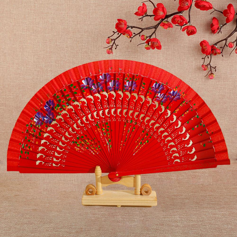 Ispaniškas dvipusis dažytas gryno medžio sulankstomas vėduoklių šokių vakarėlis rankinis ventiliatorius klasikinis namų dekoravimas amatų dovanų vakarėliui