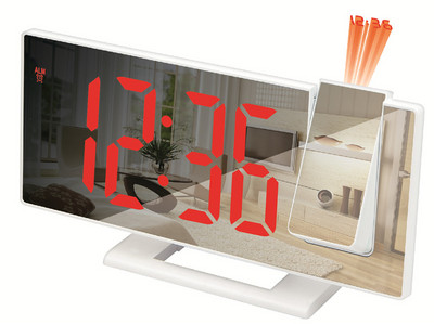 LED digitālais modinātājs projekcijas pulkstenis griestu pulkstenis ar laika temperatūras displeju fona apgaismojuma atlikšanas pulkstenis mājas guļamistabai