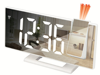 LED digitālais modinātājs projekcijas pulkstenis griestu pulkstenis ar laika temperatūras displeju fona apgaismojuma atlikšanas pulkstenis mājas guļamistabai