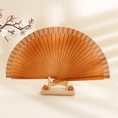Moderna obična sklopiva lepeza za plesnu izvedbu Jednobojna lepeza Drvene ručno oslikane lepeze za svatove Ukrasni dodaci