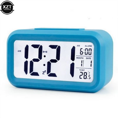 Ceas de timp Ceas de masă electric de birou Alarma electronică cu ecran mare cu LED-uri Ceas de birou Date Calendar Calendar Ceas de birou