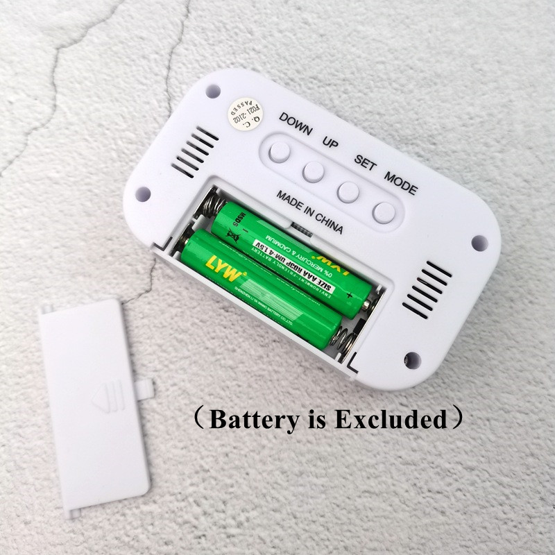 Mini mūzikas digitālais modinātājpulkstenis fona apgaismojums atlikt skaņu kalendārs darbvirsmā vienmēr uz galda pulksteņi temperatūra elektroniskie LED pulksteņi