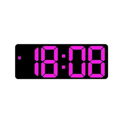 Akril/tükrös digitális ébresztőóra Hangvezérlés Szundi Éjszakai mód Asztali óra 12/24H Zavarásgátló funkció Elektronikus LED óra