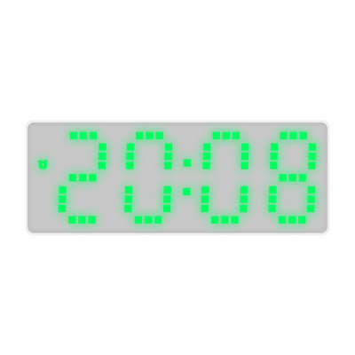 Akril/tükrös digitális ébresztőóra Hangvezérlés Szundi Éjszakai mód Asztali óra 12/24H Zavarásgátló funkció Elektronikus LED óra