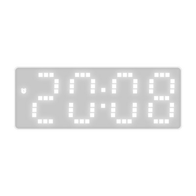 Akril/tükrös digitális ébresztőóra Hangvezérlés Szundi Éjszakai mód Asztali óra 12/24H Zavarásgátló funkció Elektronikus LED óra