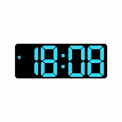 Akril/tükrös digitális ébresztőóra Hangvezérlés Szundi Éjszakai mód Asztali óra 12/24H Zavarásgátló funkció Elektronikus LED óra