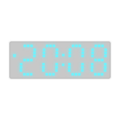Akril/tükrös digitális ébresztőóra Hangvezérlés Szundi Éjszakai mód Asztali óra 12/24H Zavarásgátló funkció Elektronikus LED óra