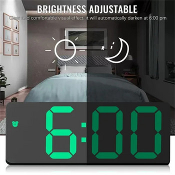 Ψηφιακό Ξυπνητήρι LED Επιτραπέζιο Ρολόι Φωνητικός έλεγχος Αναβολή Ρολόι Νυχτερινής λειτουργίας Πολυλειτουργικό Μίνι ηλεκτρονικό Ξυπνητήρι Υπνοδωμάτιο