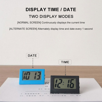 Μίνι επιτραπέζιο ψηφιακό ρολόι Επιτραπέζιο Μικρά επιτραπέζια ρολόγια Silent Creative Students Χρησιμοποιούν φορητό ηλεκτρονικό ρολόι για το σπίτι Δωρεάν αποστολή