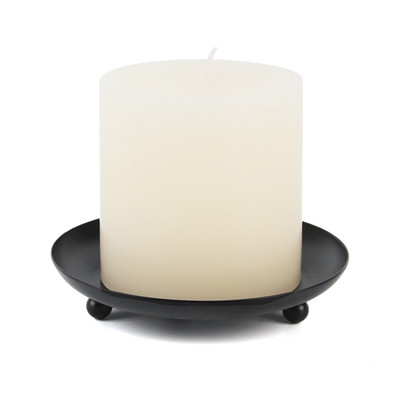 Ziemeļvalstu stila kaltas dzelzs apaļa svečtura svečtura galda apdare