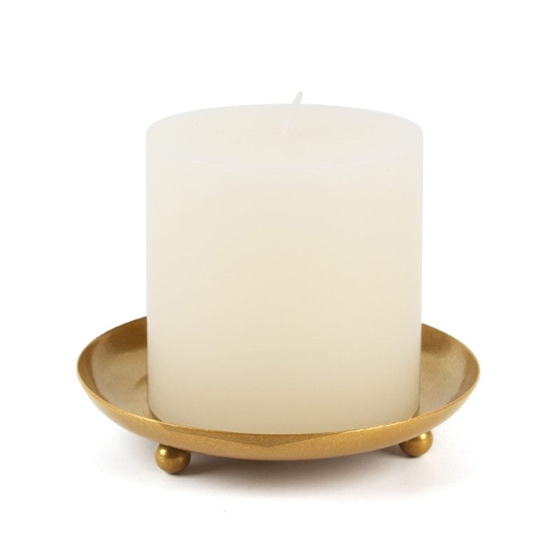 Ziemeļvalstu stila kaltas dzelzs apaļa svečtura svečtura galda apdare